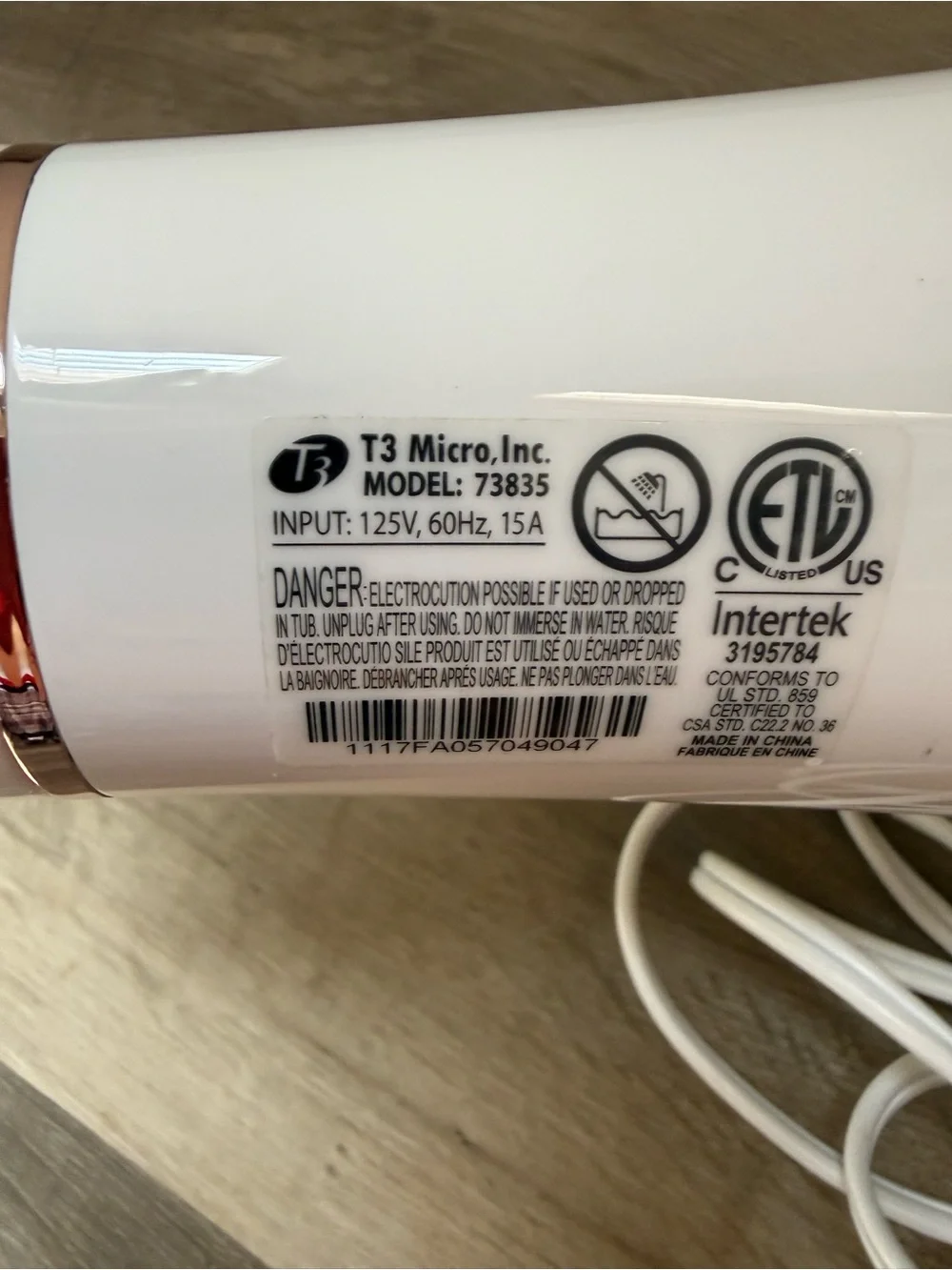 T3 Featherweight blow dryer